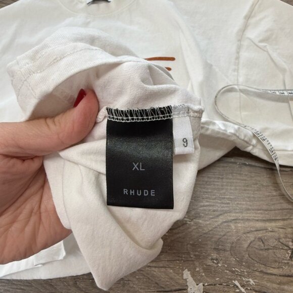 RHUDE Graphic Print Crew Neck T-Shirt size xl - Picture 6 of 7